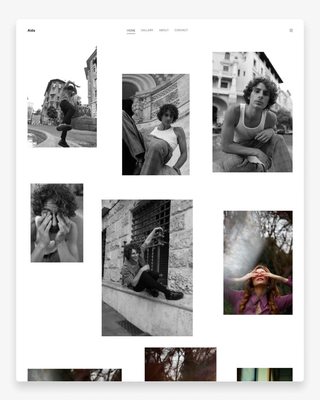 Aida Rakhimovas Modeportfolio mit Standbildern