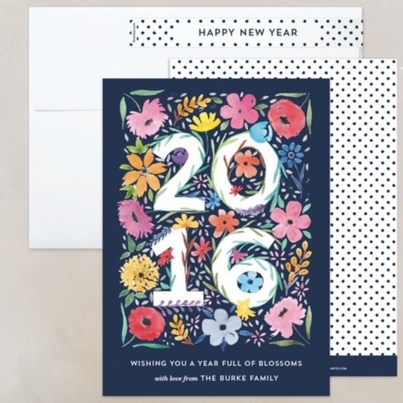 'blooming year' new year card