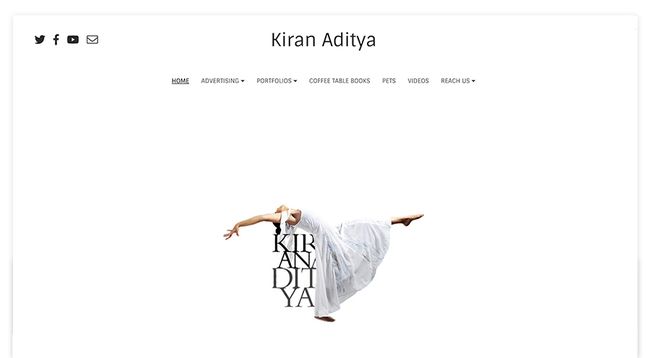 Kiran Aditya ビデオ ポートフォリオ Web サイト