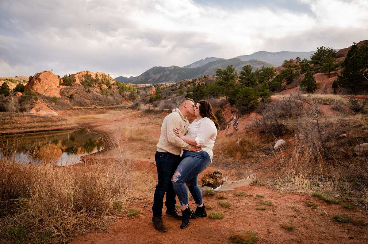 Military engagement photos in colorado mountains