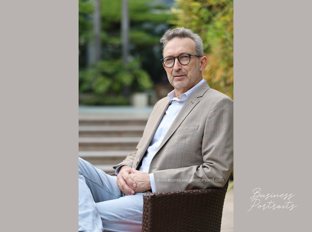 Outdoor executive portrait session in New Delhi