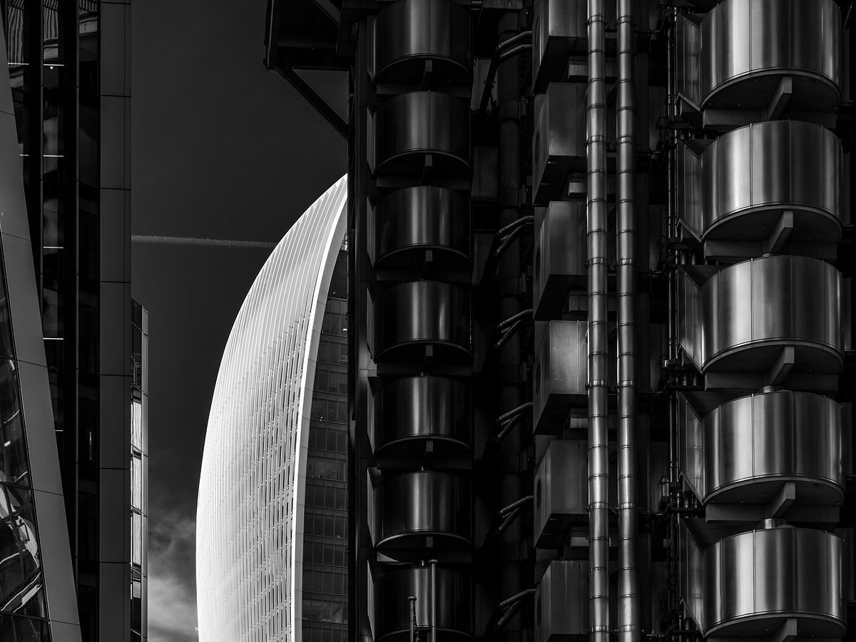 City of London in black and white