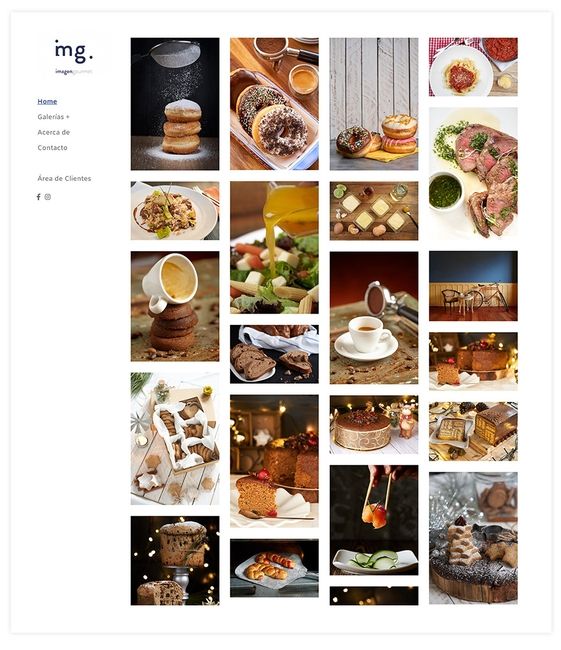 Imagen Sito web portfolio di fotografi di cibo gourmet