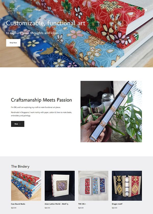 Jolene - Handmade book Online Store  - Pixpa