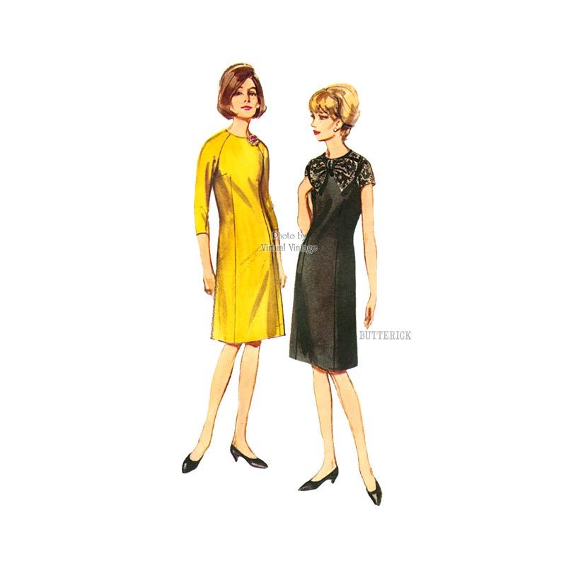 Butterick 9101 Wiggle Sheath Dress Vintage Sewing Pattern 1960s