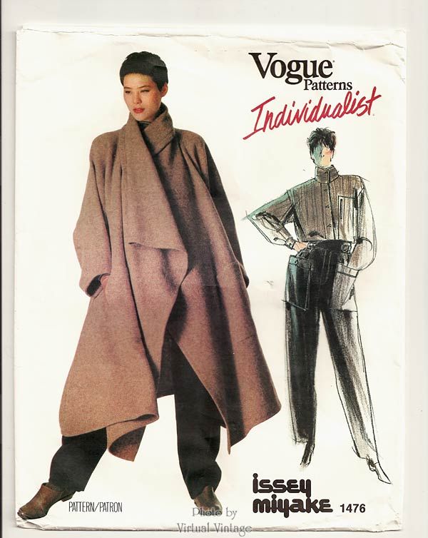 Miyake Vogue Sewing Pattern 1476, Womens Coat, Shirt & Pants Patterns