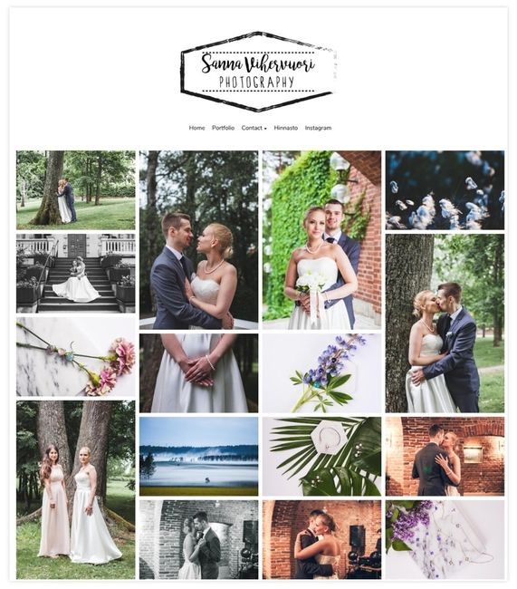 Sanna Vihervuori wedding photography website