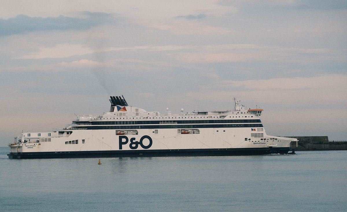 Cross channel ferry in Dover England