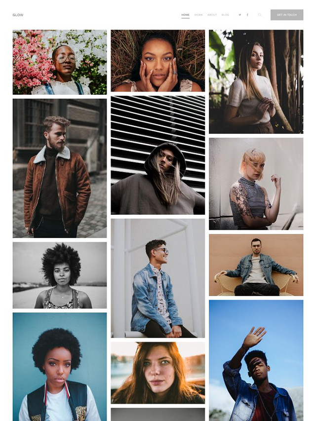 Incandescenza -  Pixpa Modello di sito web per portfolio di moda