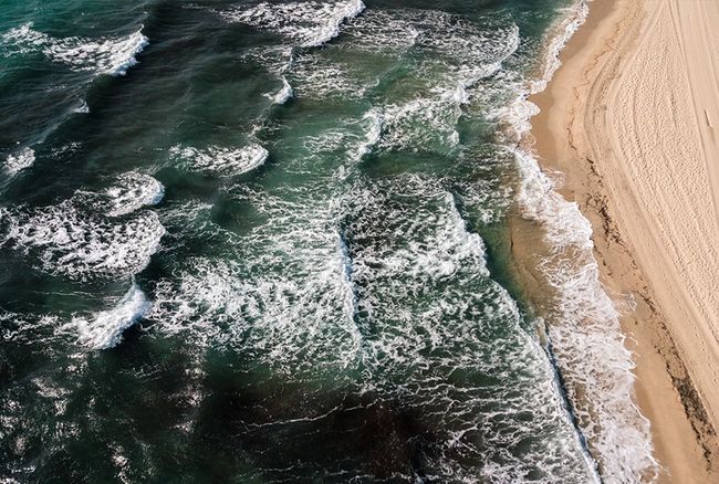 Composición de fotos de playa