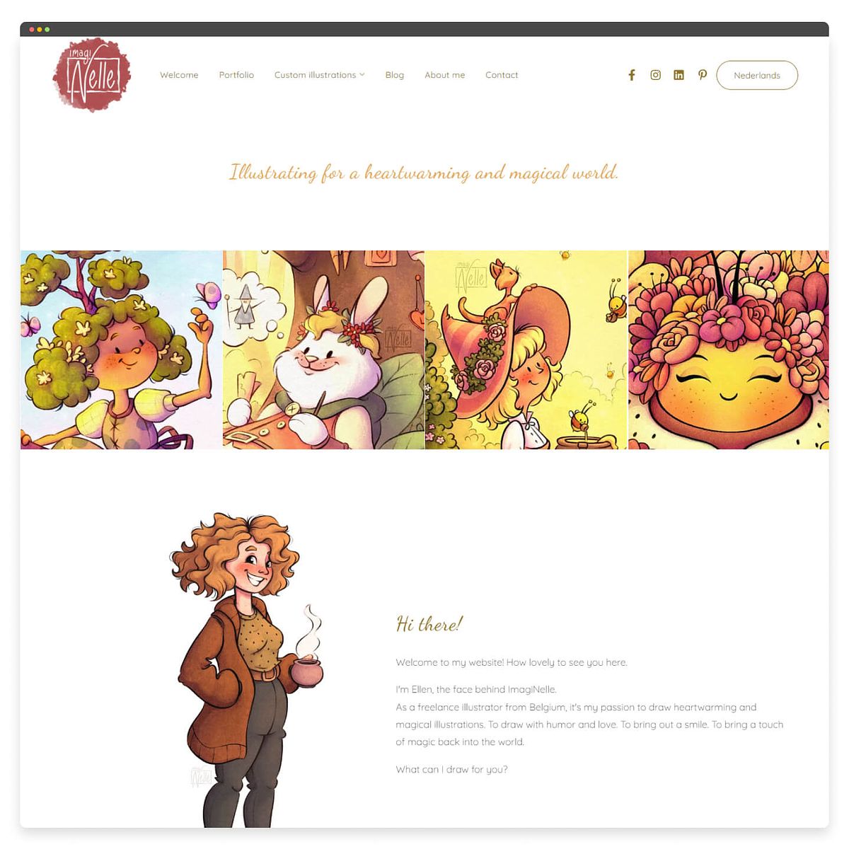 Imaginelle illustrator Portfolio Website Design