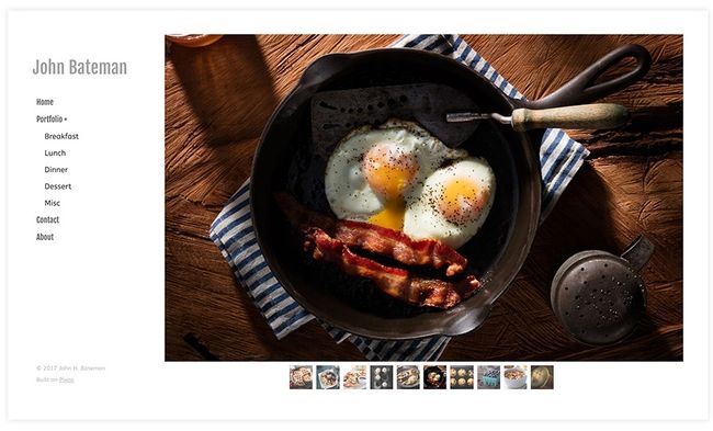 Веб-сайт кулинарной фотографии Джона Бейтмана