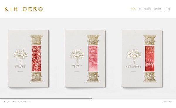 Kim Dero Portfolio Website Voorbeelden