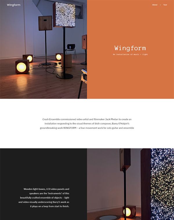 Wingform Portfolio Website Examples