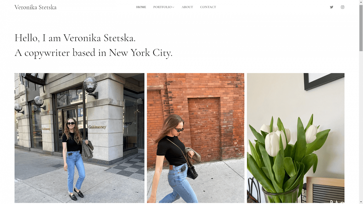 コピーライター Veronika Stretska の個人ウェブサイト
