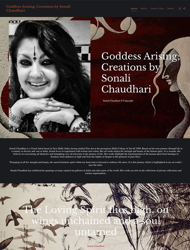 Sonali Chaudhari インスピレーションを与える画家のウェブサイト