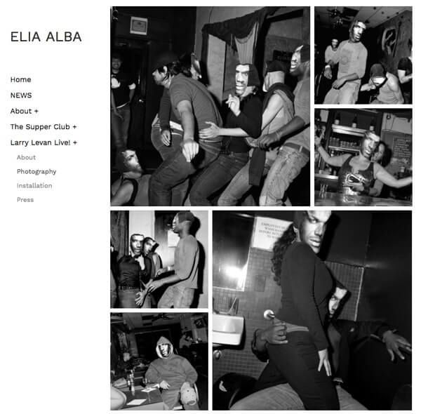 ตัวอย่างเว็บไซต์ผลงานของ Elia Alba