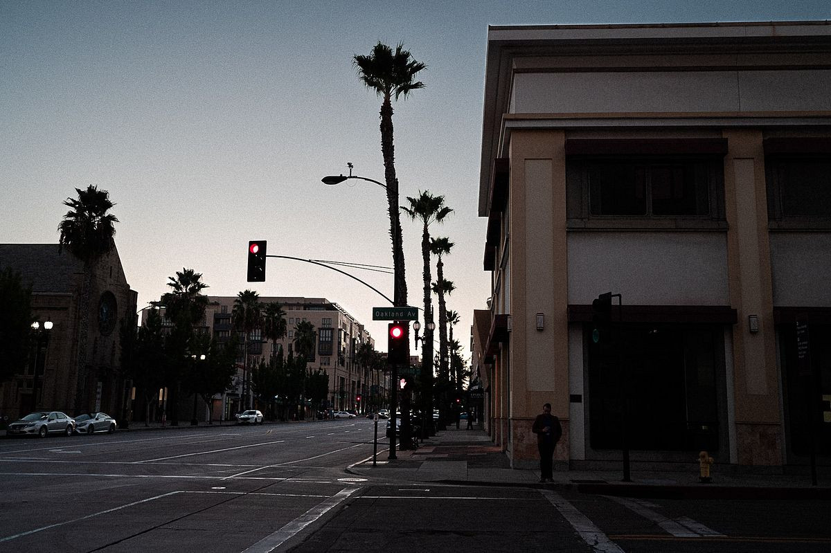 old pasadena during sunset