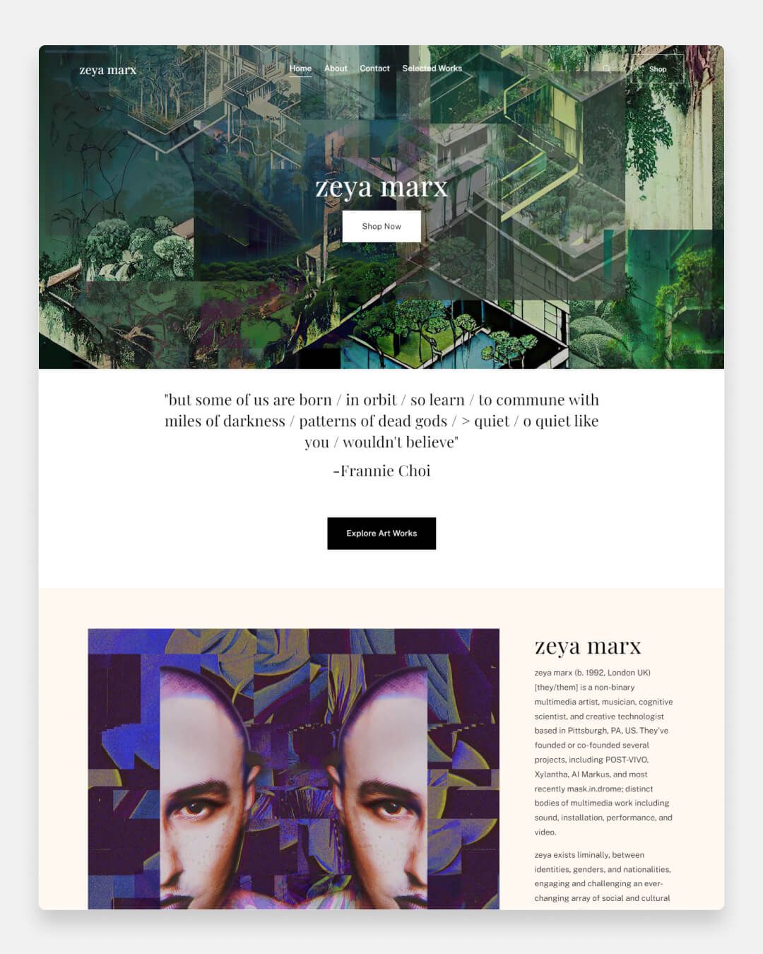 Zeya marx - Multimedia Art-portefølje