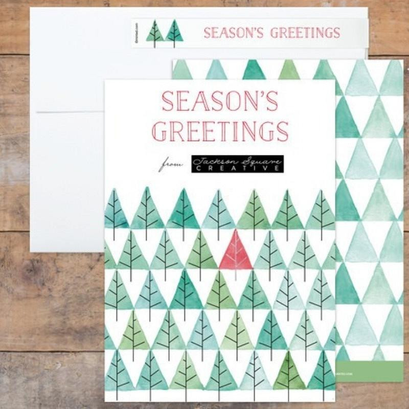 'pine forest' holiday card