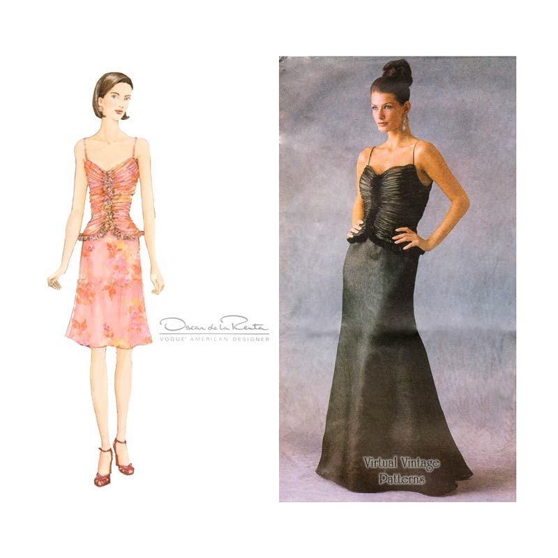 Oscar de la Renta Dress Pattern, Vogue 2584 | Virtual Vintage