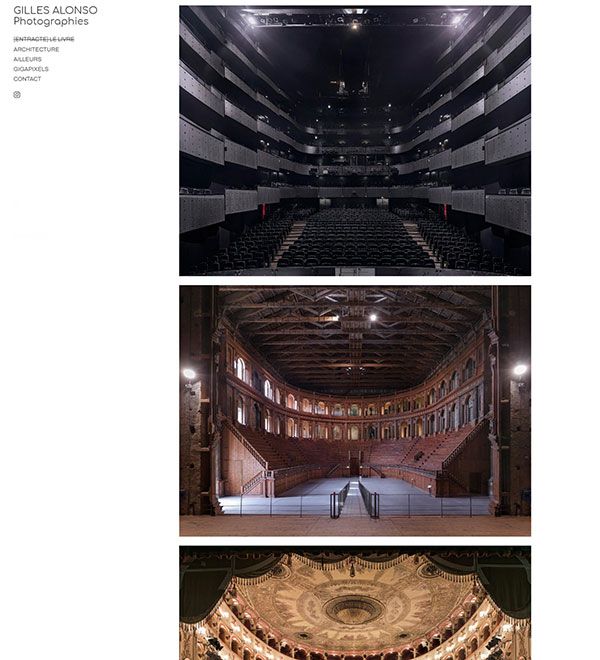 Gilles Alonso - Site de fotografia arquitetônica construído em Pixpa