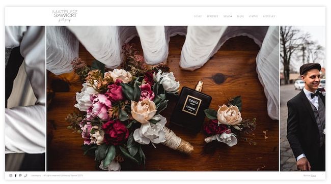Mateusz Sawicki wedding Photography website