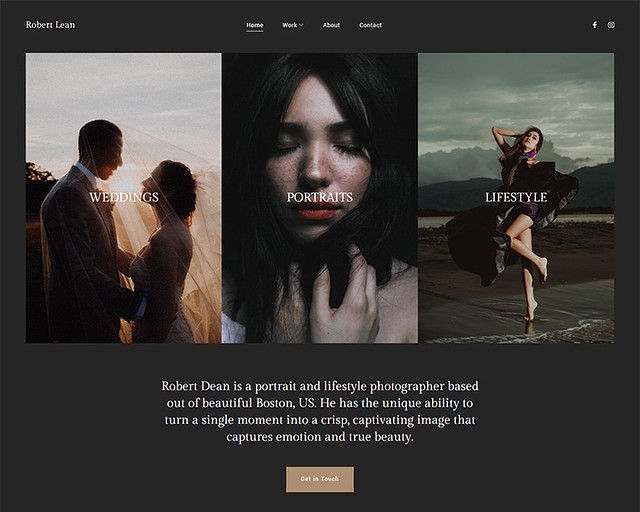 Titan - Pixpa Wedding Portfolio Website Template