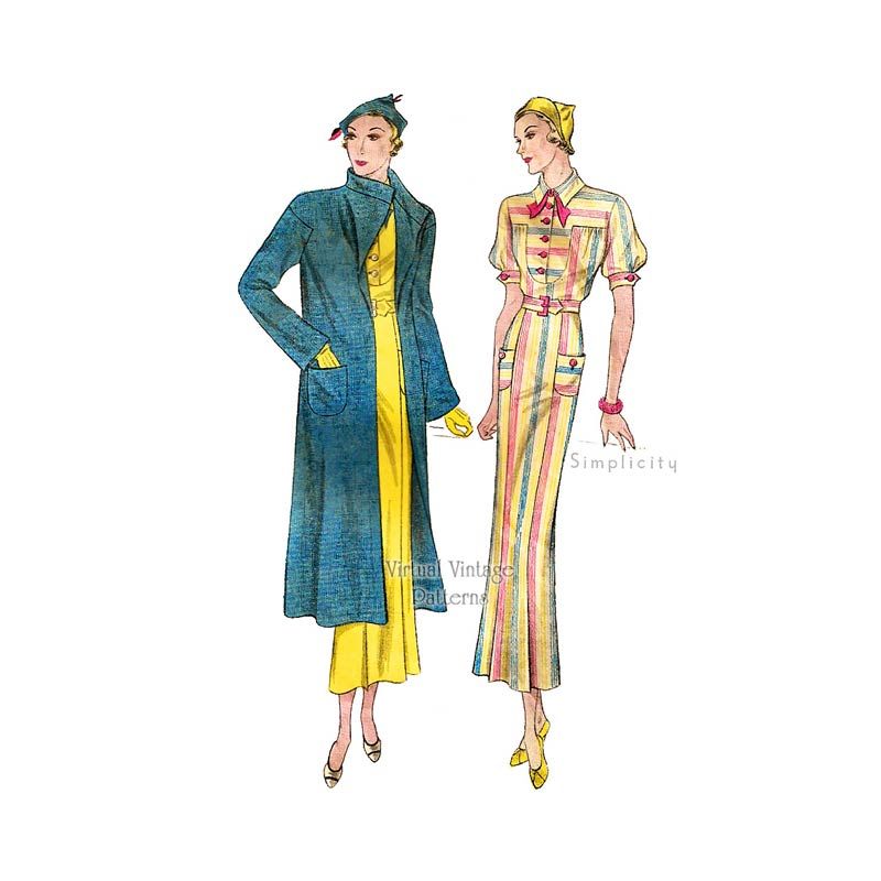 Vintage Sewing Pattern 1920s 20s Mccall Pattern Flapper Day Dress