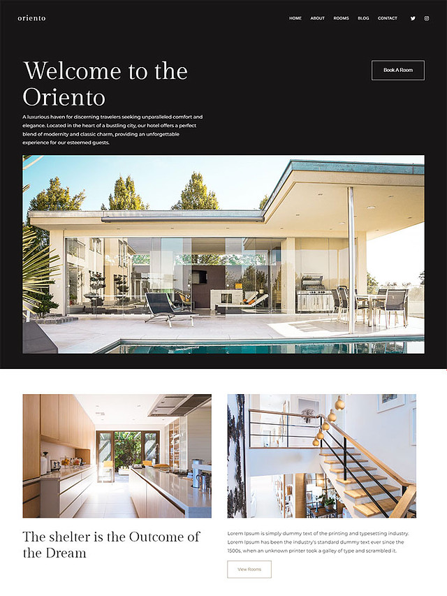 Oriento - Pixpa Portfolio Website Templates