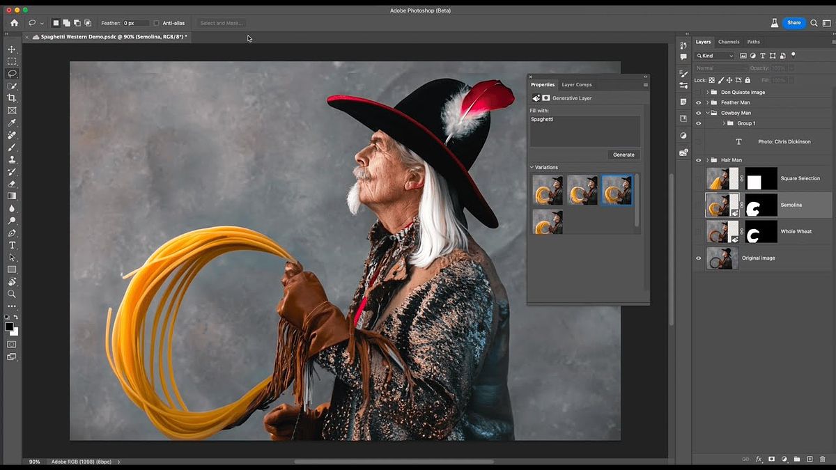 Adobe Photoshop: funzionalità AI di riempimento generativo