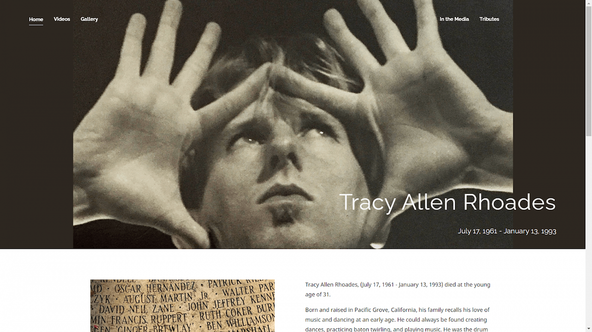 นักออกแบบท่าเต้น Tracy Allen Rhoades เว็บไซต์ส่วนตัว