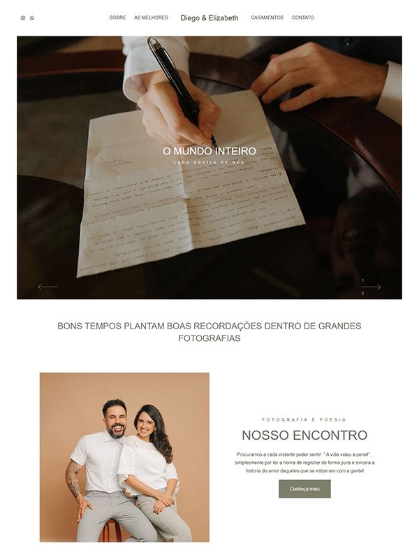 Diego & Elizabeth Portfolio Website Examples