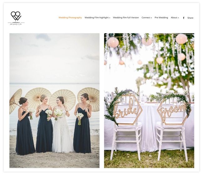 Nokatoa wedding portfolio website