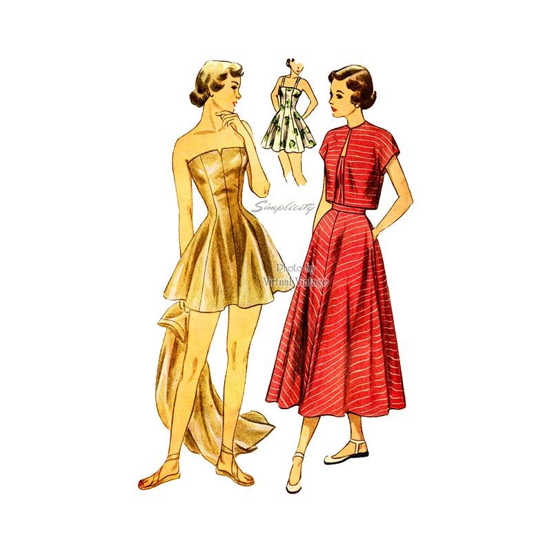 Vintage Pattern Warehouse, vintage sewing patterns, vintage fashion,  crafts, fashion - 1940's New York Pattern #717 Vintage Sewing Pattern,  Misses' 'Gypsy' Peasant Blouse and Skirt with or without Double Flounce  Size 15