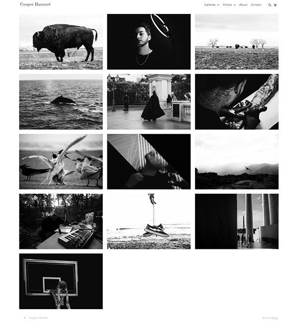 Cooper Hammel - Portfolio de photographes construit sur Pixpa