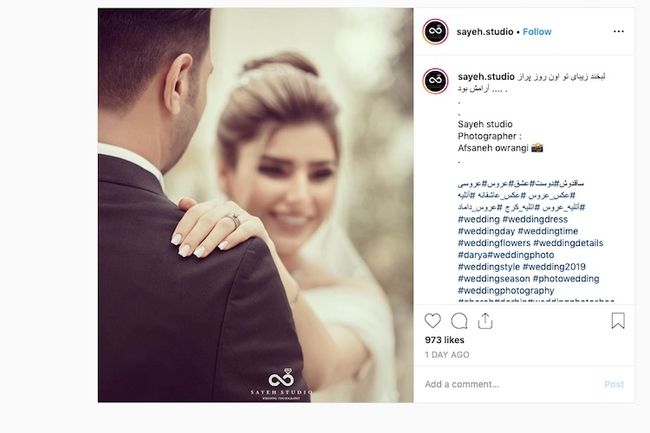 Ejemplo de hashtags de fotografía de bodas
