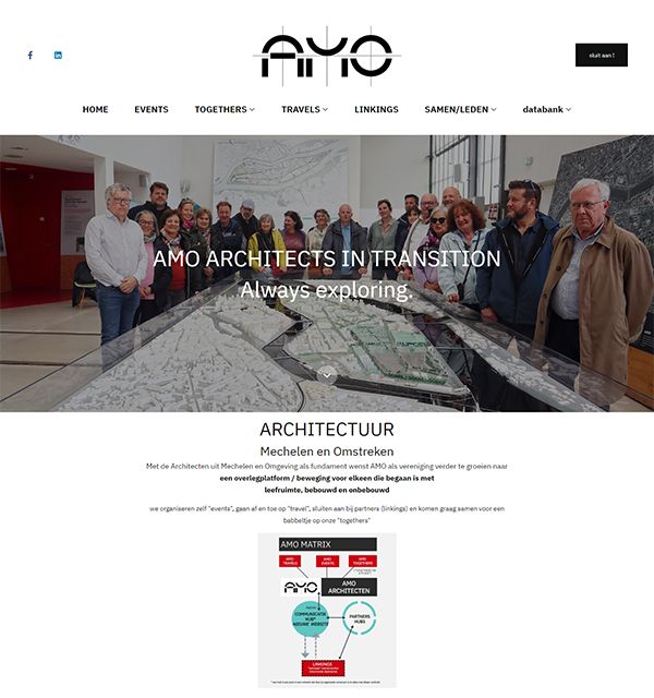 Ejemplos de sitios web del portafolio de Amo Architects