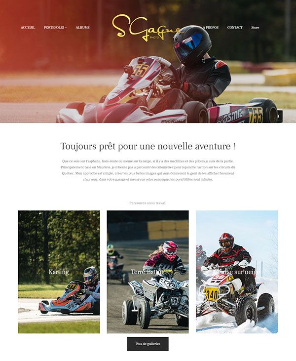 Stephane Gagne - Sitio web de fotografía deportiva - Pixpa