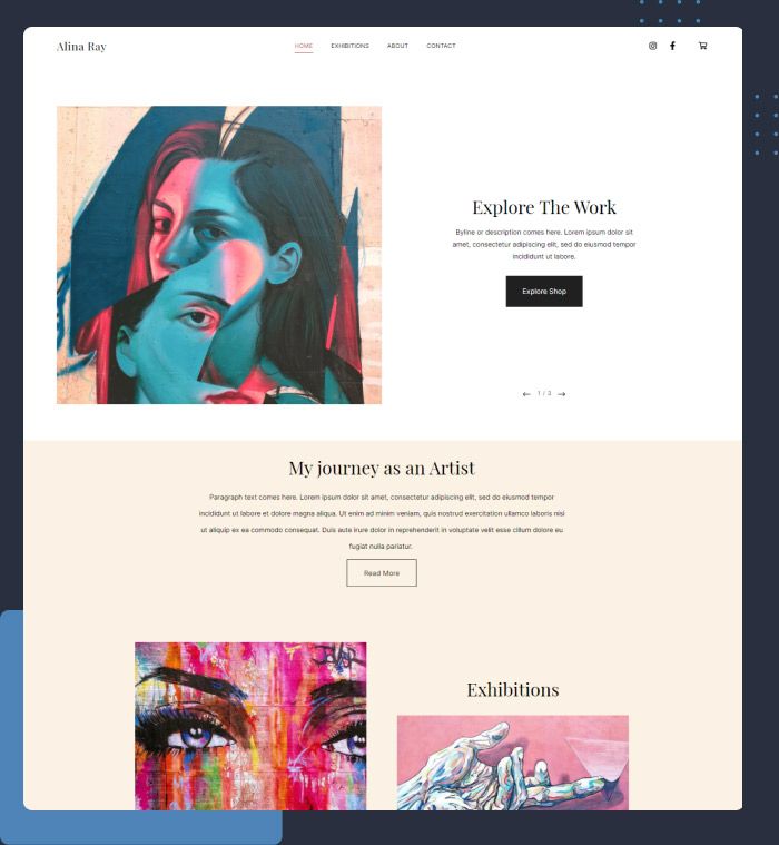 Create your stunning artist website - Pixpa