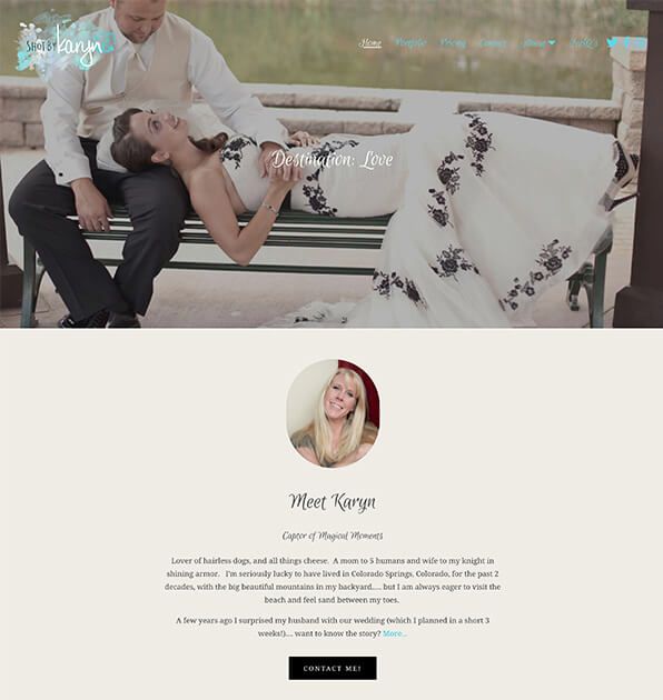 Karyn ポートフォリオ Web サイトの例