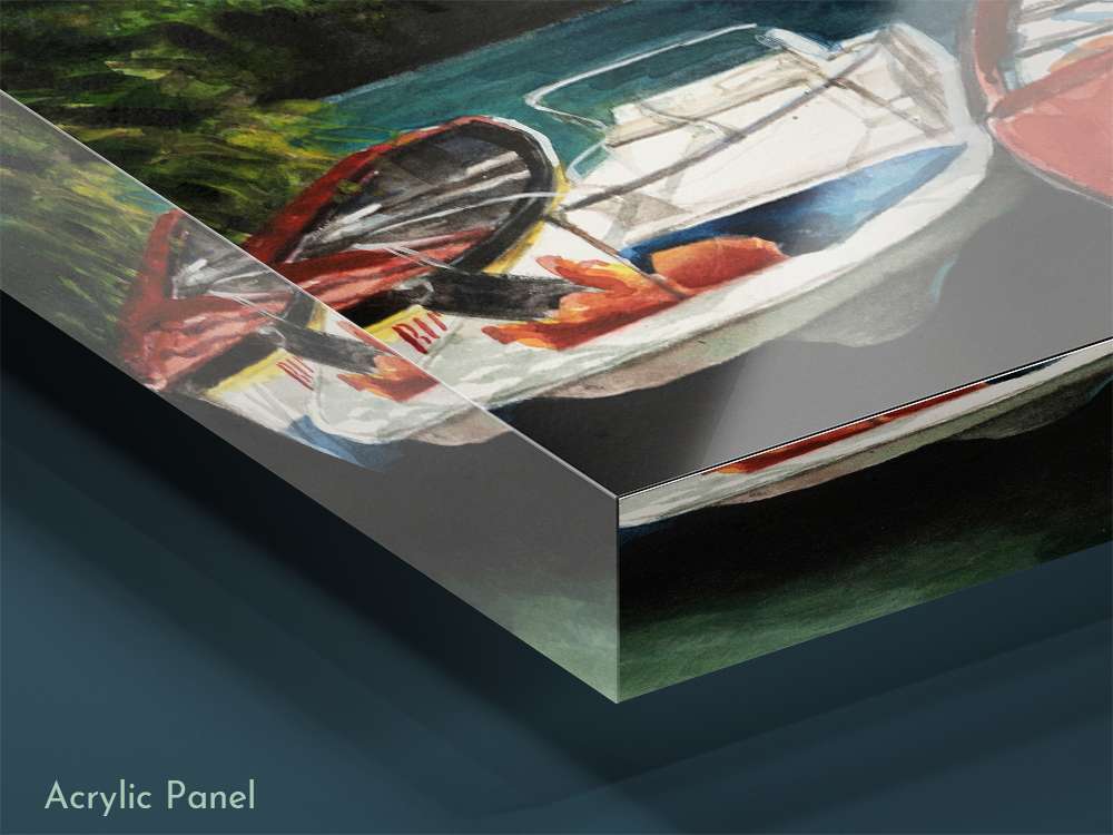 4 Boats acrylic and dibond panel prints