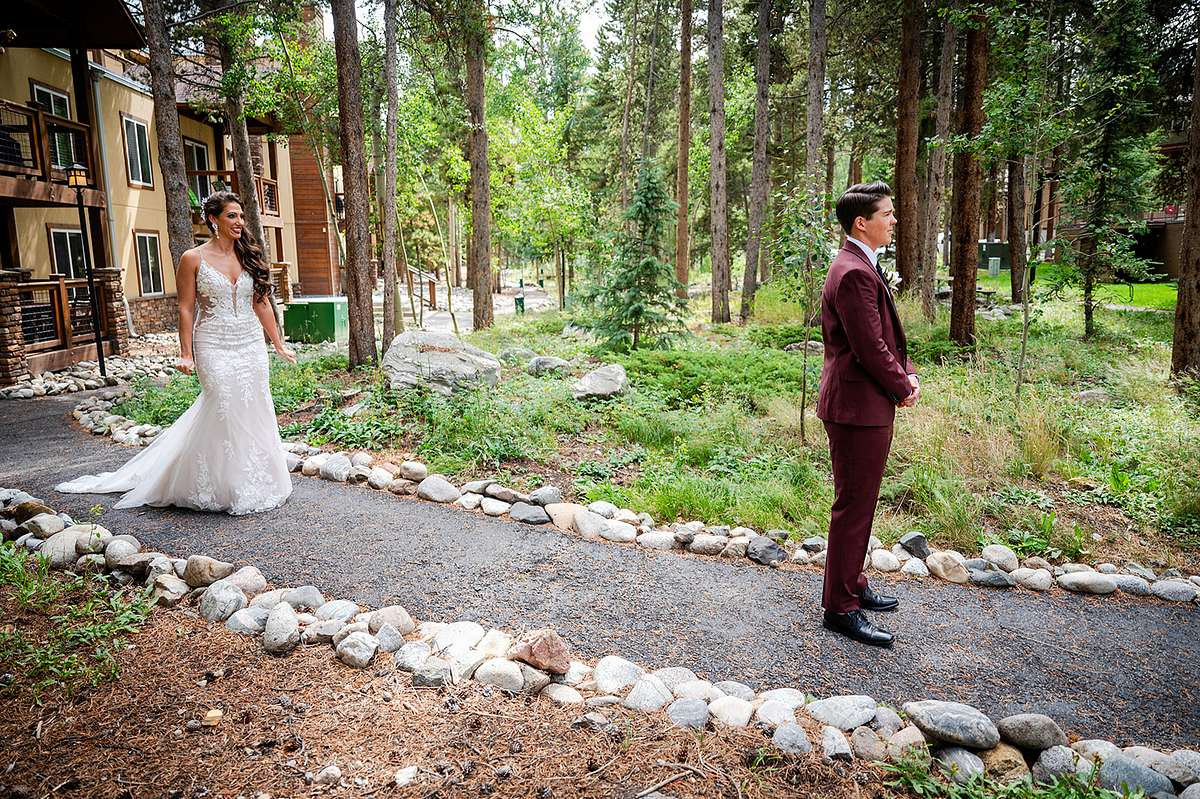 Colorado First Look photography for wedding