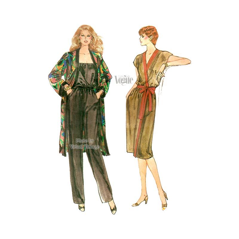 Wrap Dress & Strapless Jumpsuit Pattern Vogue 7982, Easy Sewing Patterns