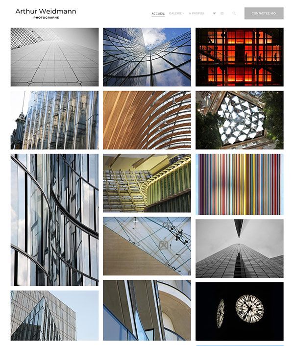Arthur Weidmann - Site Web de photographie d'architecture construit sur Pixpa