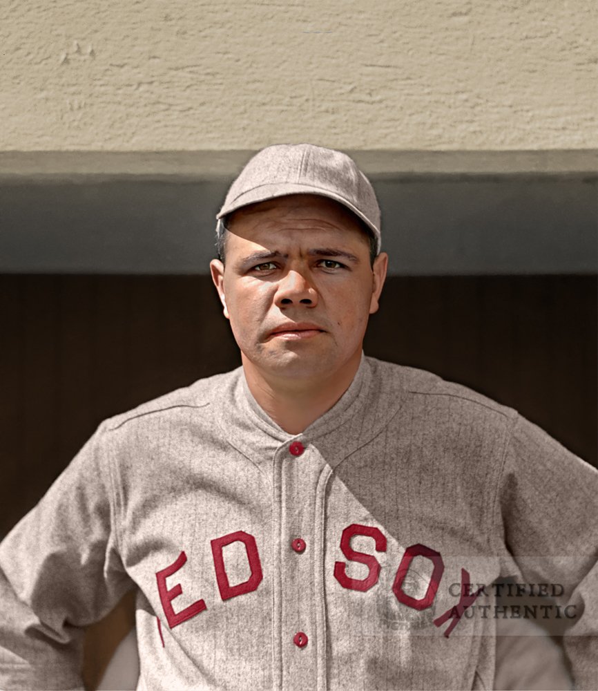 Babe Ruth Boston Red Sox 1919 Available Only The Hof See Below