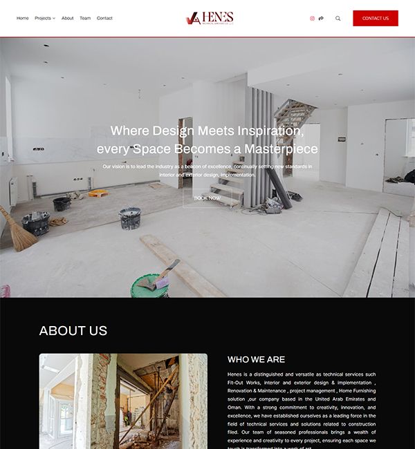 Beispiele für Henes UAE-Portfolio-Websites