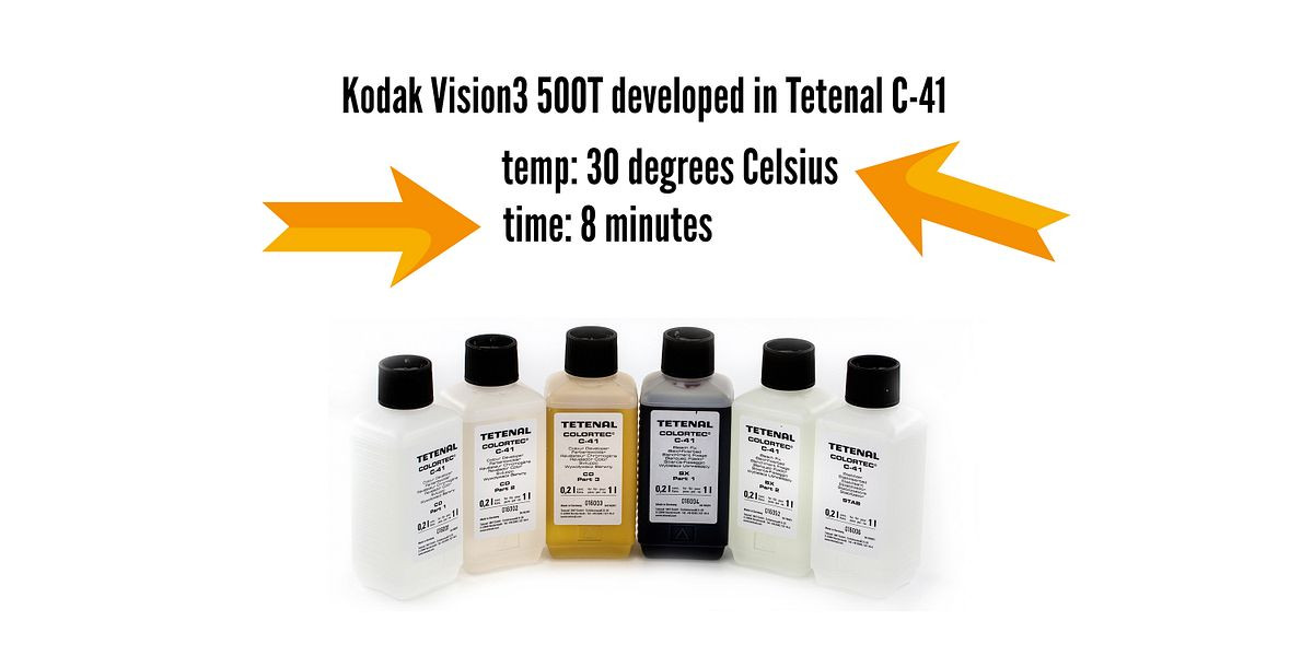 Kodak Vision3 500T Film process in C-41 Chemistry