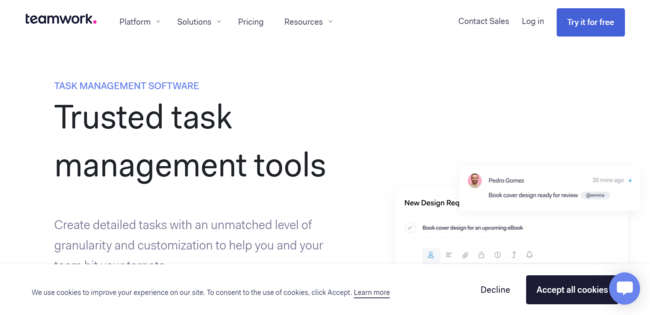Teamwork Project Management Productivity App