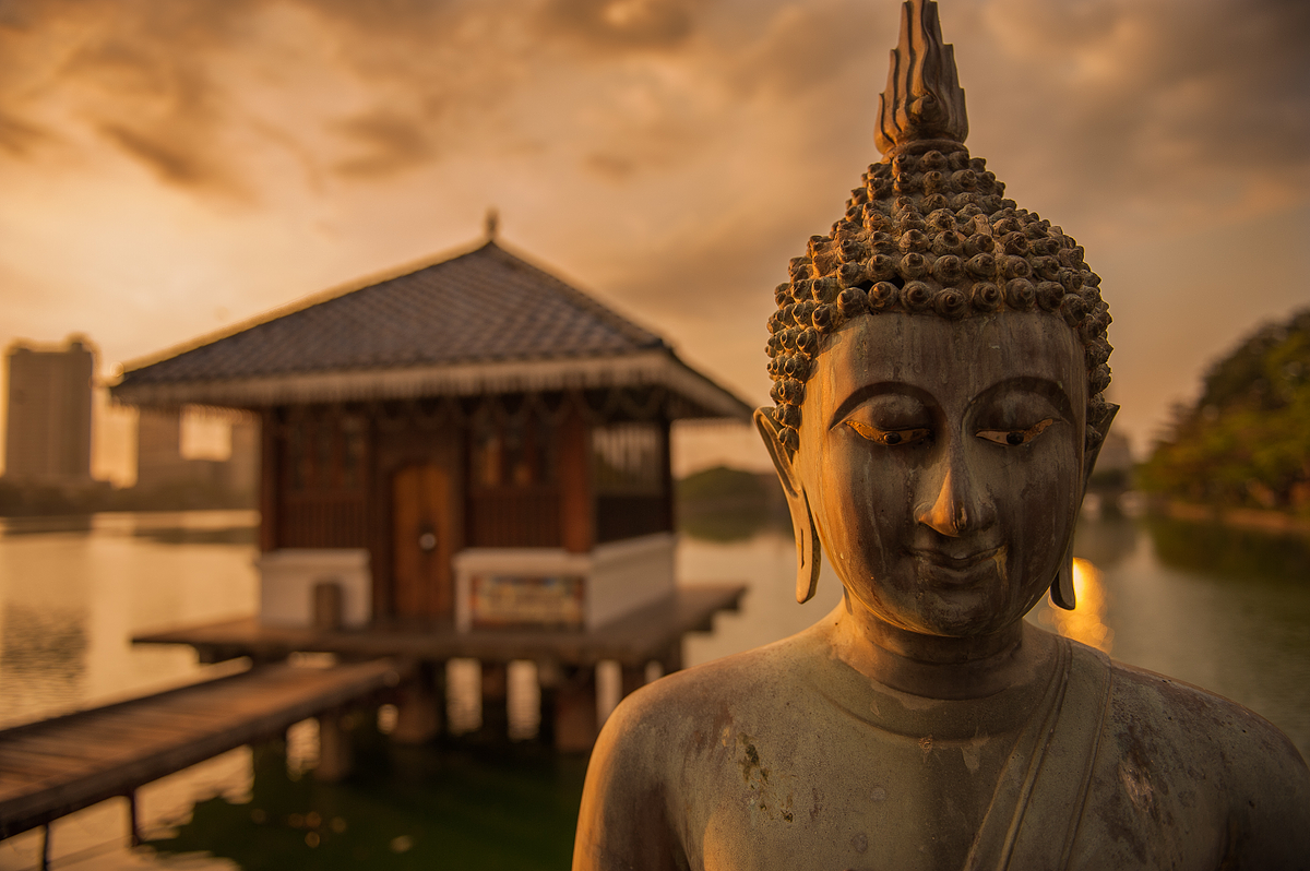 Buddha in a Sri Lankan Sunset